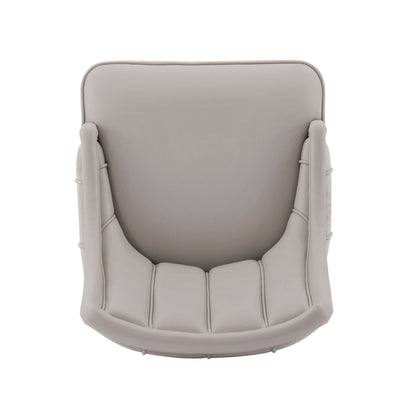 Eda dining chair with stitched light gray upholstery, curved back and padded arms HouseOfZazla on Tampa Home & Garden Store