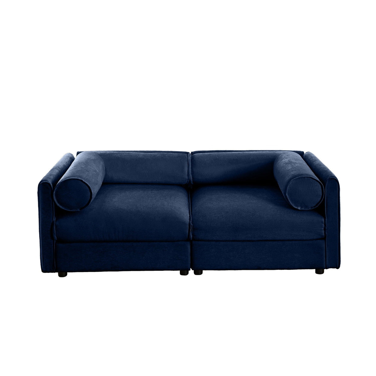 Modern Sofa with Storage and Cylindrical Backrest