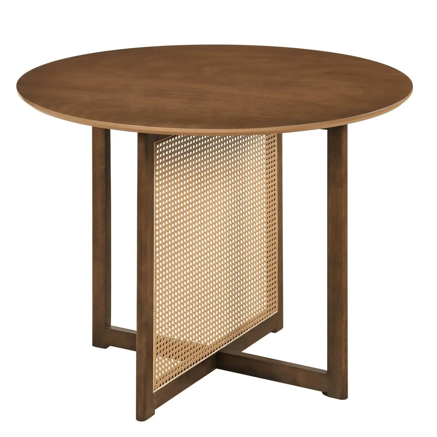 37.5 Inch Round Dining Table Cross Pedestal