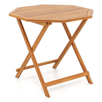 Octagonal Folding Patio Table in Acacia Wood