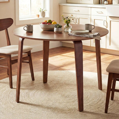 37.5 Round Dining Table With Rubber Wood Legs
