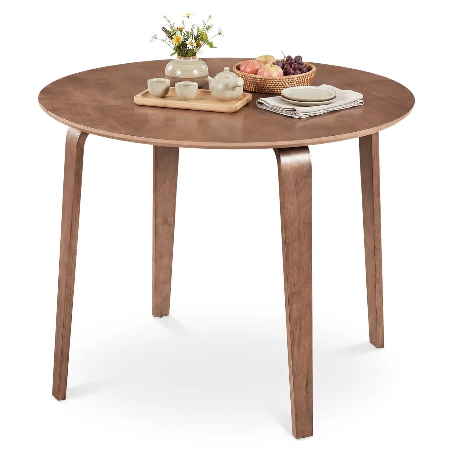 37.5 Round Dining Table With Rubber Wood Legs