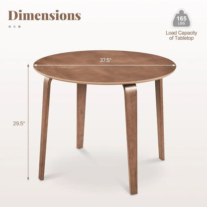 37.5 Round Dining Table With Rubber Wood Legs