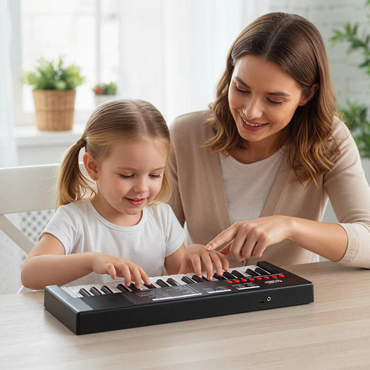 37 Keys Kids Piano Keyboard with 8 Rhythms and Microphone - Tampa Home & Garden Store