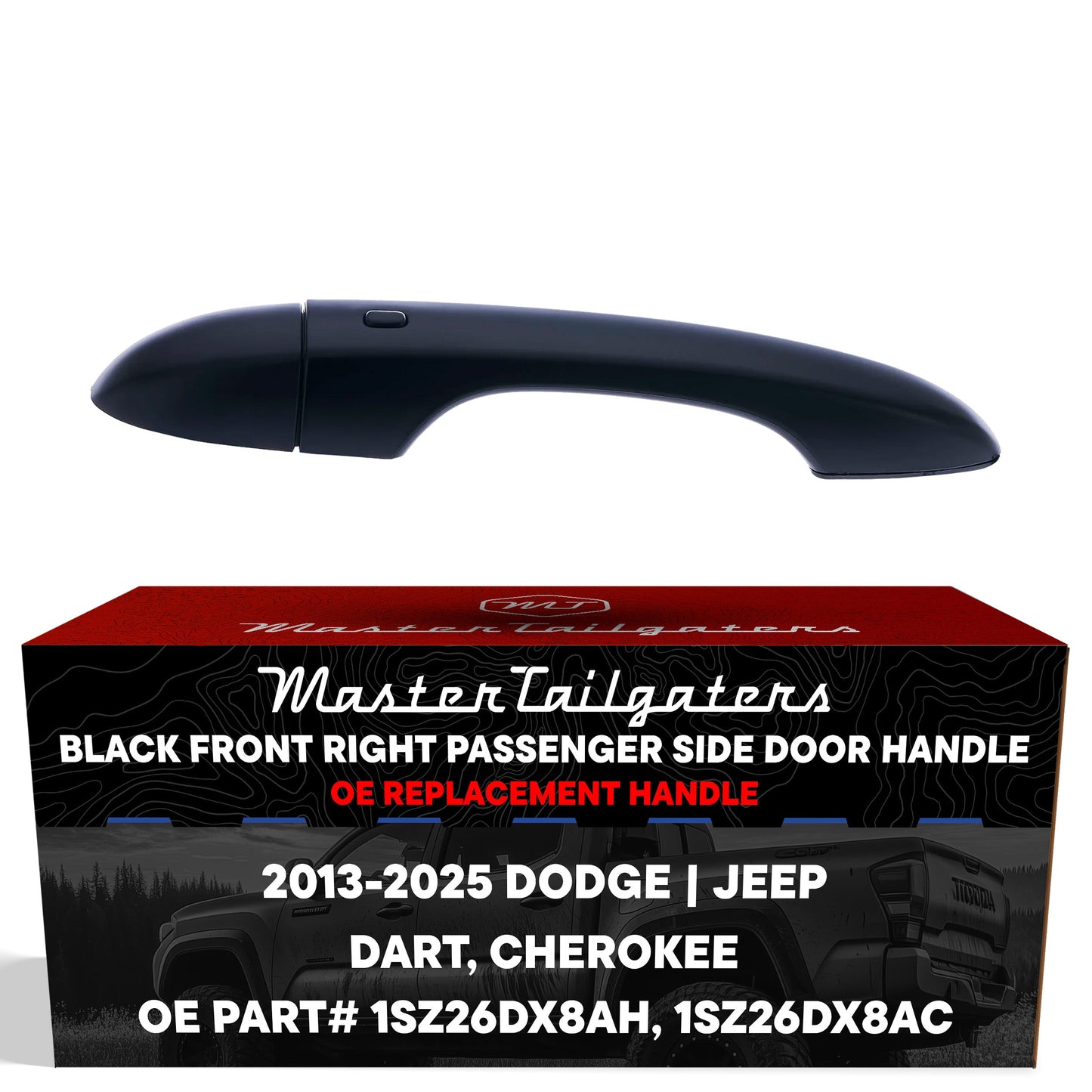 Door handle Master Tailgaters black exterior front right passenger side no keyhole on Tampa Home & Garden Store