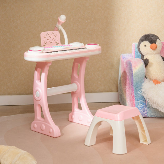 37-key Kids Electronic Piano Keyboard Playset-Pink - Tampa Home & Garden Store