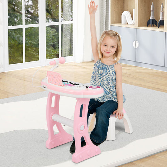 37-key Kids Electronic Piano Keyboard Playset-Pink - Tampa Home & Garden Store