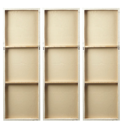 Lumina Aurea Signature Sunburst Triptych wall art, beige panels in light border, HouseOfZazla on Tampa Home & Garden Store