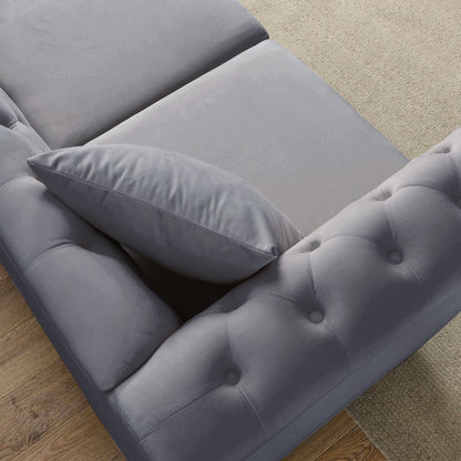 Chesterfield Sofa With Nailhead Trim and Cushions
