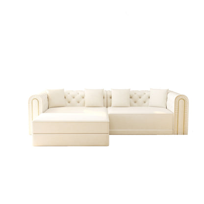 3 In 1 Convertible Sofa and Ottoman Bed