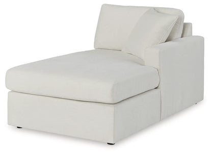 Modmax Oyster Sectional by Unique Piece Furniture in light linen fabric with chaise-style seating on Tampa Home & Garden Store