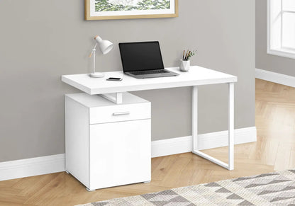 Computer Desk With Left and Right Setup Storage