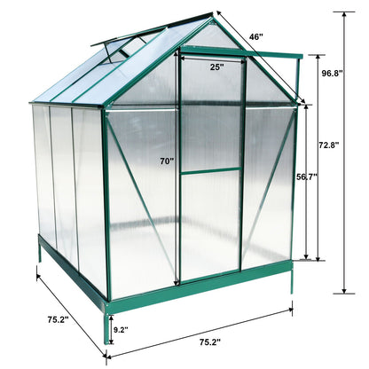 Heavy Duty Polycarbonate Greenhouse Kit and Door