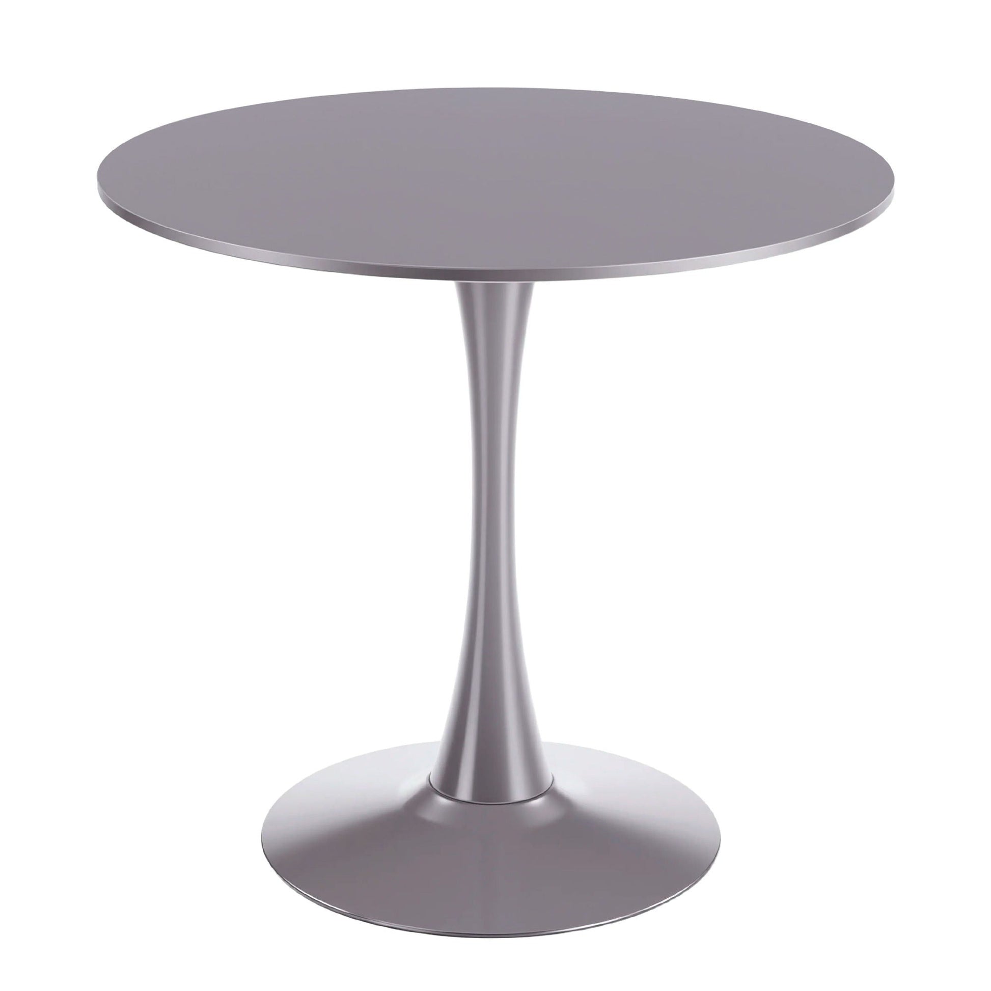 Mid-Century Tulip Table with round gray top and pedestal base by HouseOfZazla dining table on Tampa Home & Garden Store