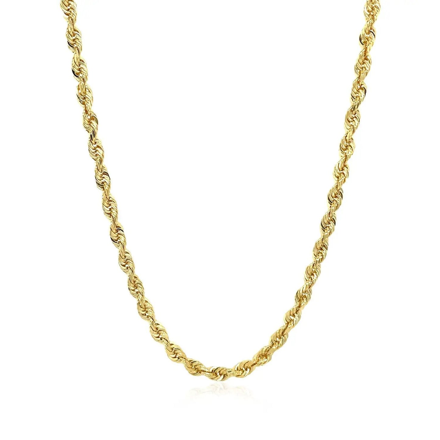 Necklace 3.0mm 14k yellow gold solid diamond-cut rope chain by Bids.com on Tampa Home & Garden Store