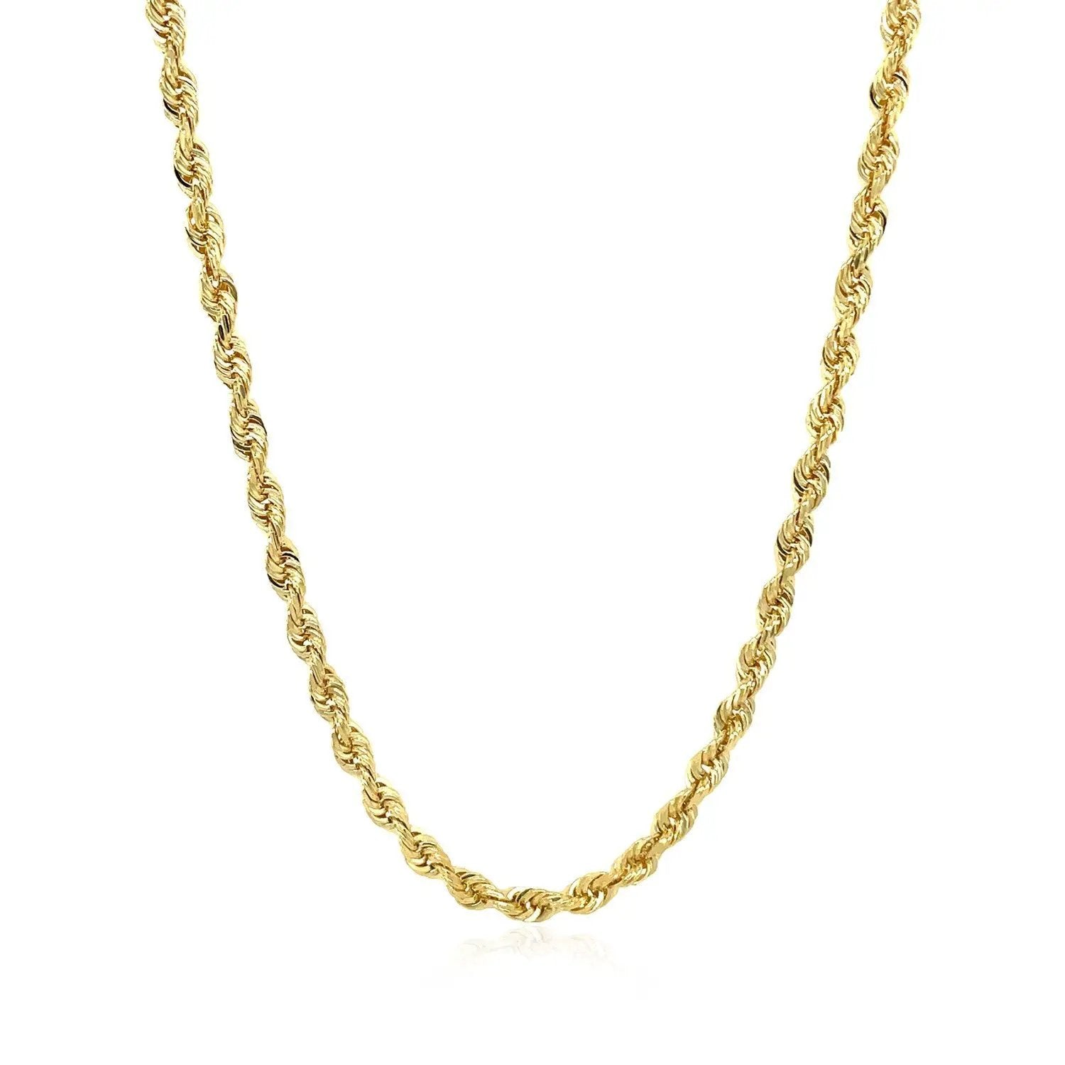 Necklace 3.0mm 14k yellow gold solid diamond-cut rope chain by Bids.com on Tampa Home & Garden Store