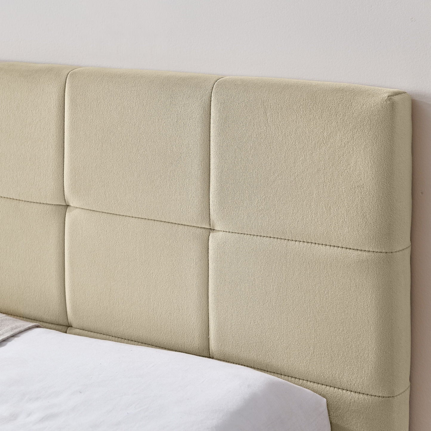 Mid Century Storage Upholstered Tufted Bed Frame