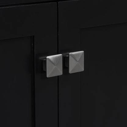 HouseOfZazla modern vanity cabinet in black with brushed nickel square pulls on Tampa Home & Garden Store
