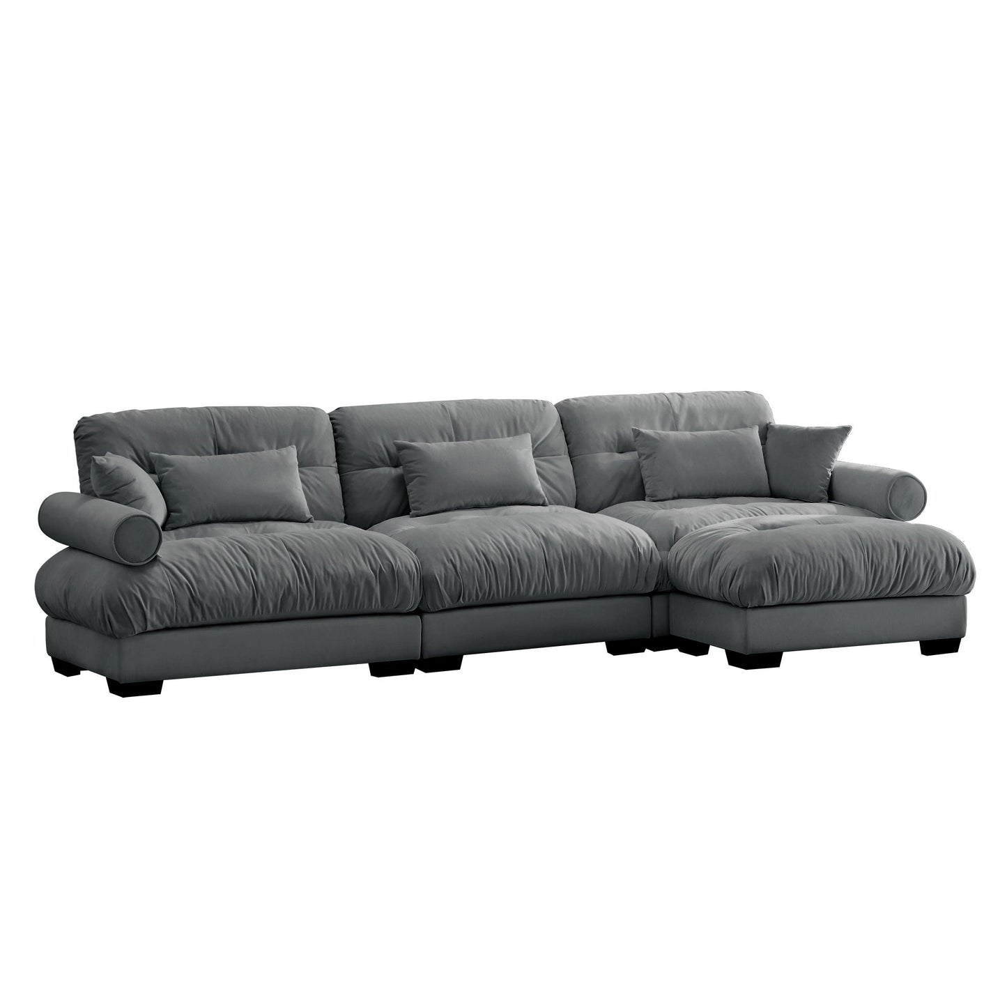 Oversized Modular Sofa with Movable Ottoman