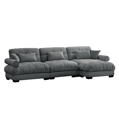 Oversized Modular Sofa with Movable Ottoman