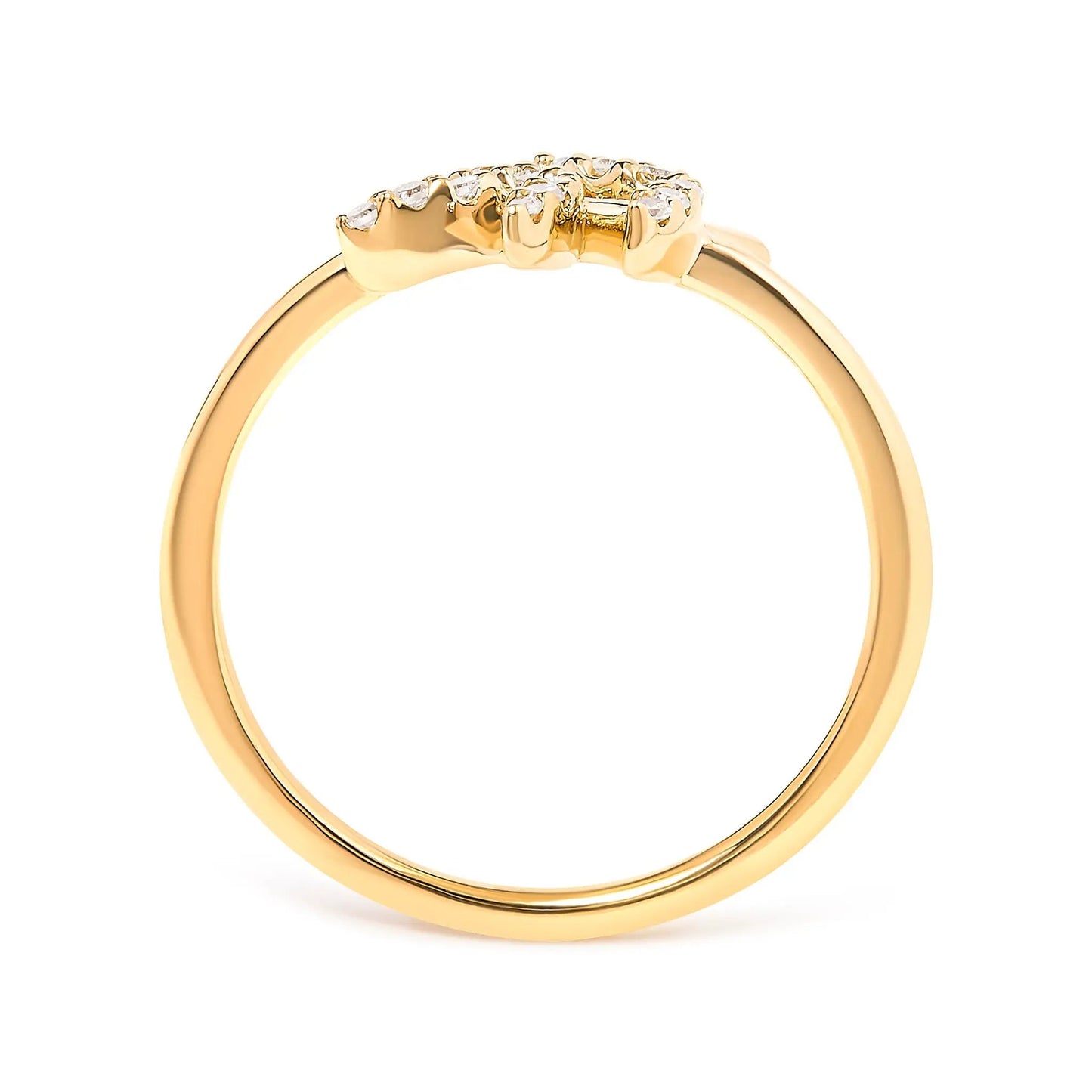 10K yellow gold diamond leaf and branch ring size 7 by Bids.com pave diamonds on Tampa Home & Garden Store