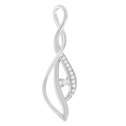 Espira 10K white gold open cascade twist pendant with diamonds on 18-inch necklace by Bids.com on Tampa Home & Garden Store