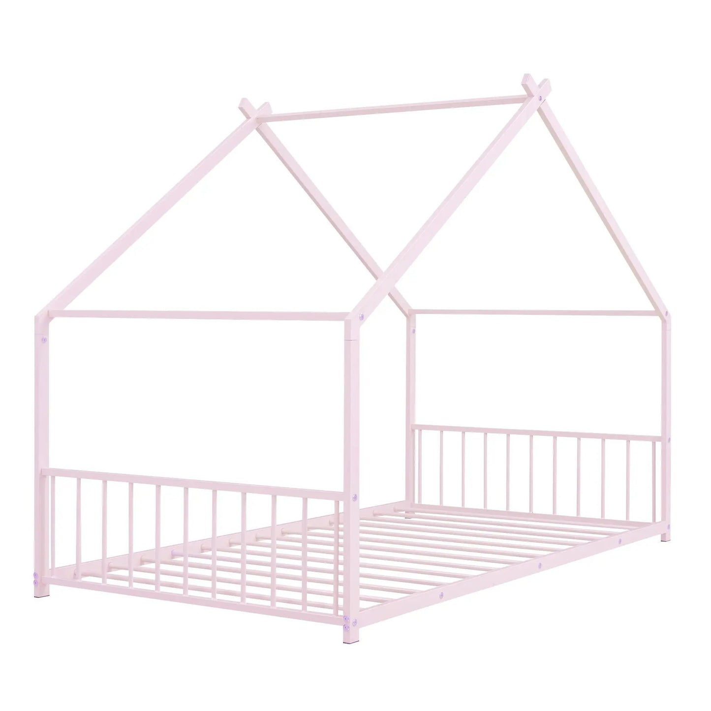 Metal House Bed canopy frame in pink metal, by Unique Piece Furniture on Tampa Home & Garden Store