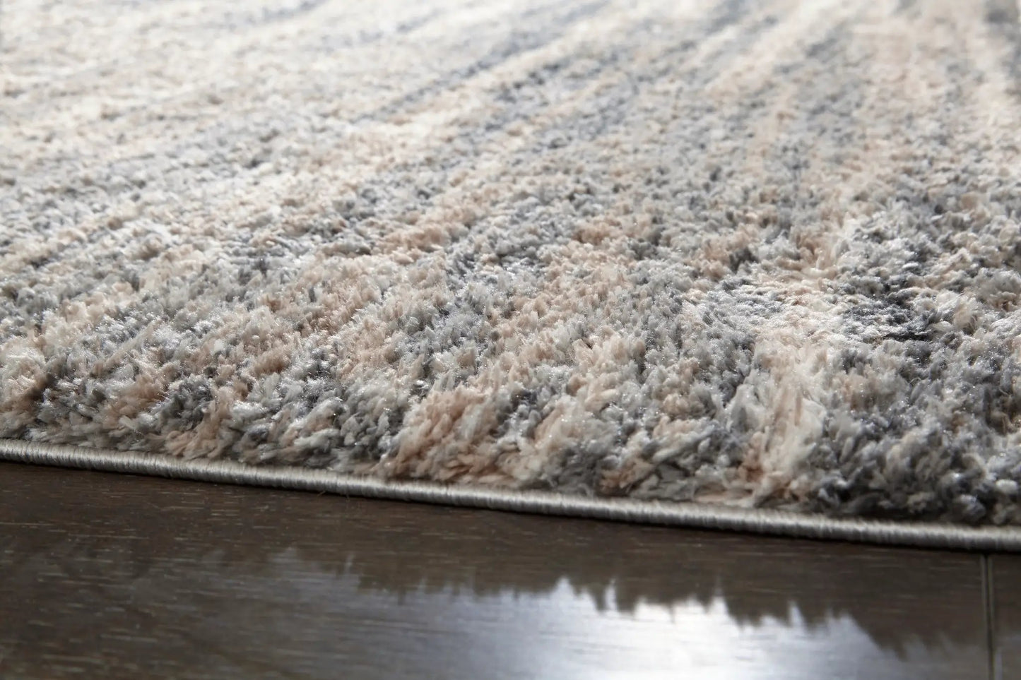 Gizela rug beige gray shaggy pile accent rug by Unique Piece Furniture on Tampa Home & Garden Store