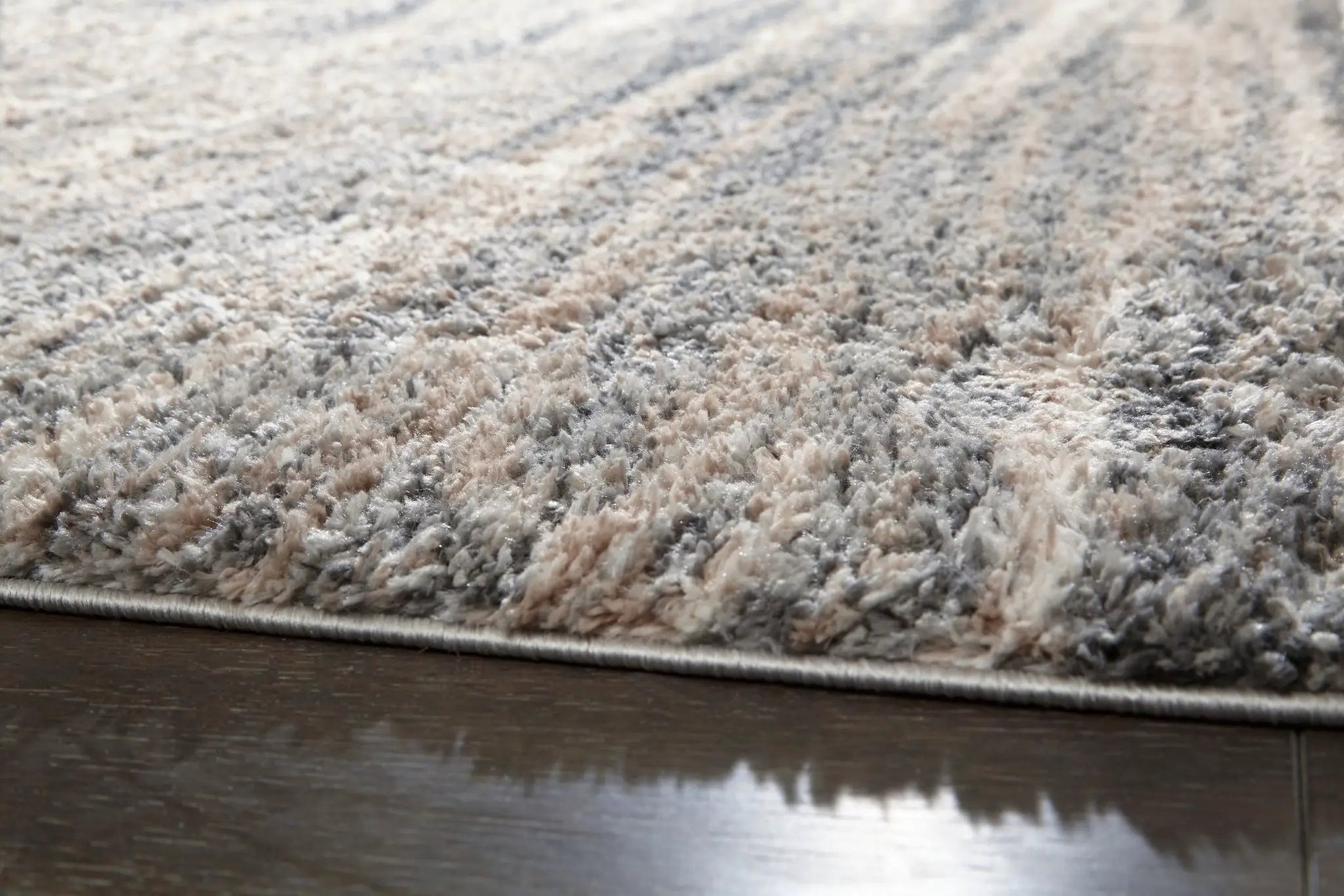 Gizela rug beige gray shaggy pile accent rug by Unique Piece Furniture on Tampa Home & Garden Store