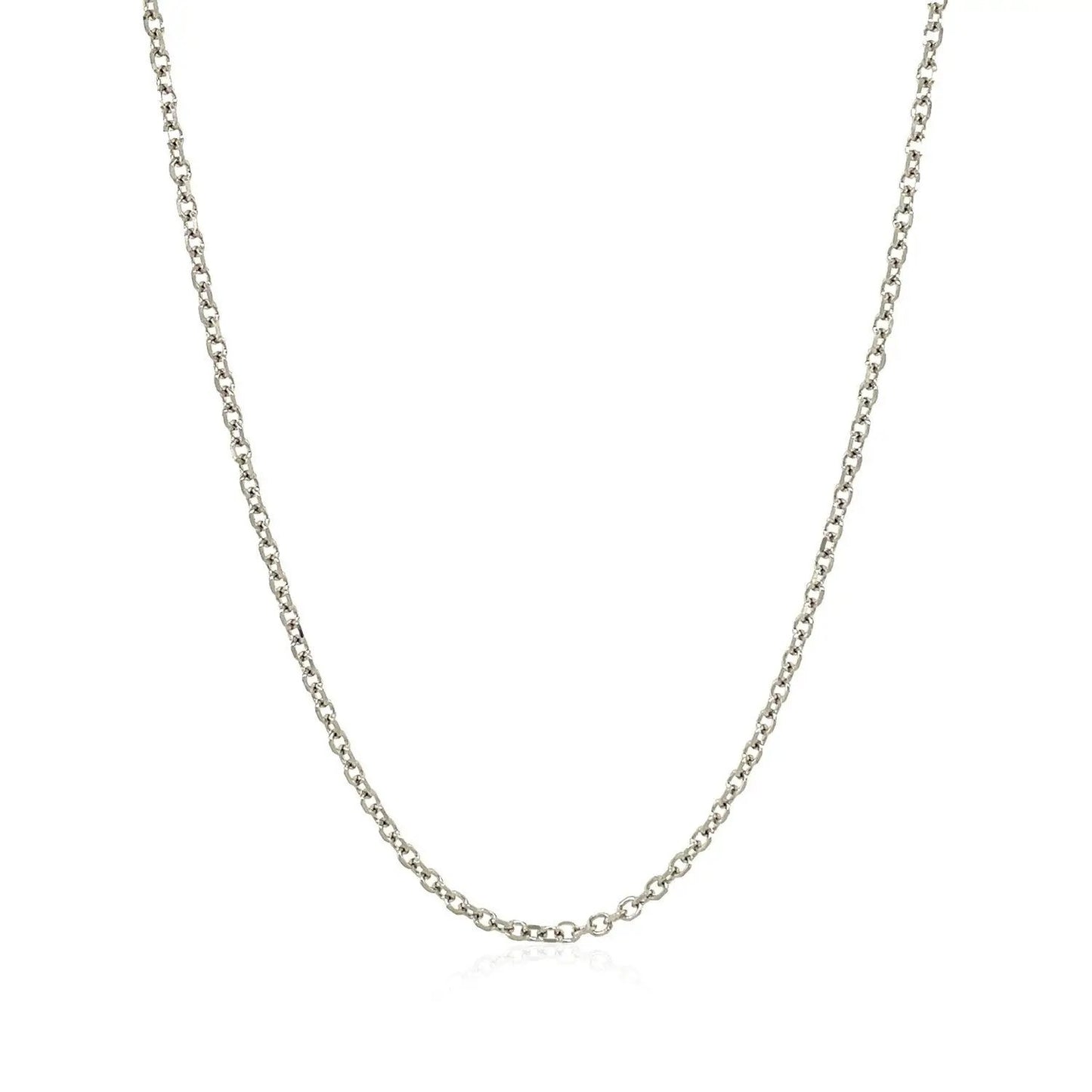 18k white gold diamond-cut cable link chain necklace, 1.40 mm, by Bids.com on Tampa Home & Garden Store