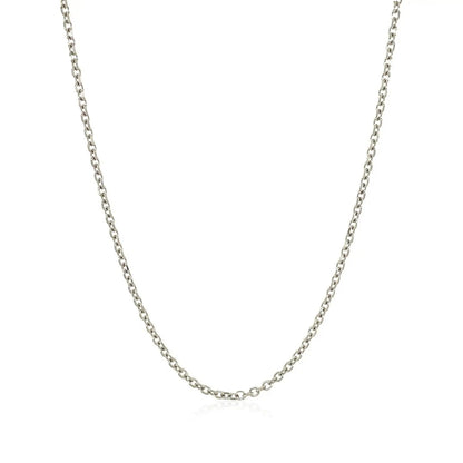 18k white gold diamond-cut cable link chain necklace, 1.40 mm, by Bids.com on Tampa Home & Garden Store
