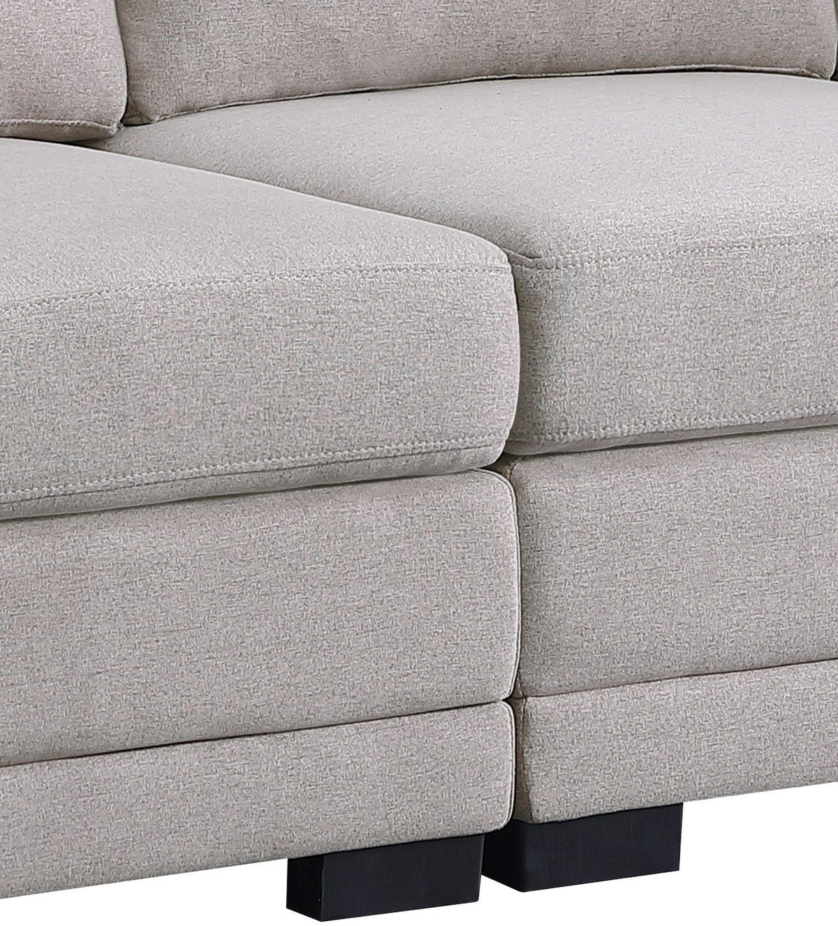 Light gray stationary loveseat Kristin with removable cushions by HouseOfZazla, 2-seat on Tampa Home & Garden Store