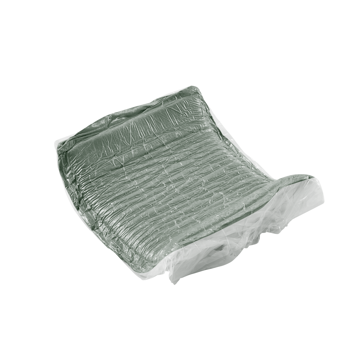 Modern Green Velvet and Slim Armless Sofa