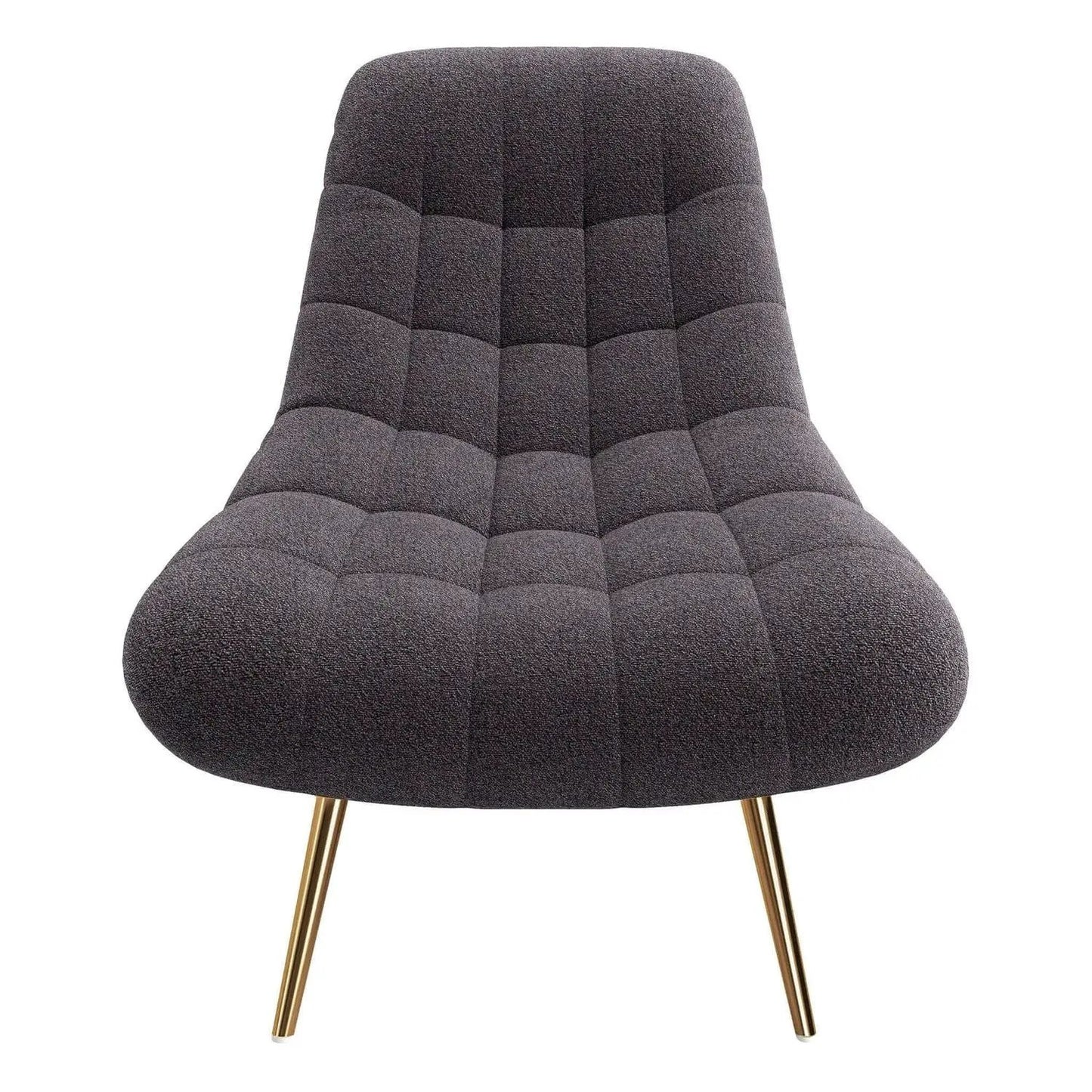 Aubrey French Boucle Lounge Chair Gray Fabric