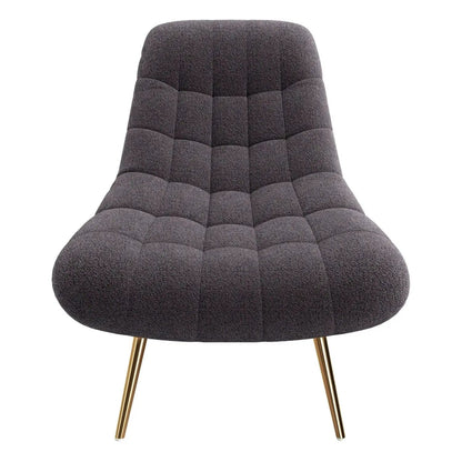 Aubrey French Boucle Lounge Chair Gray Fabric