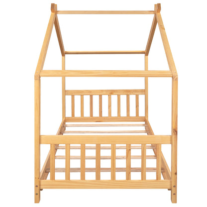 House Platform Bed With Headboard And Footboard, Roof Design natural wood frame HouseOfZazla on Tampa Home & Garden Store