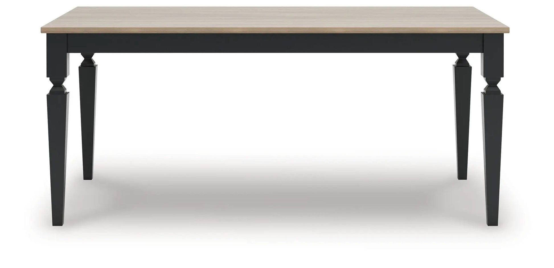 Brenkerton rectangular dining table with gray-brown wood top and black legs, Unique Piece Furniture on Tampa Home & Garden Store