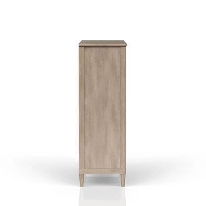 5 Drawer Chest in Sand Finish with Cedar Bottom