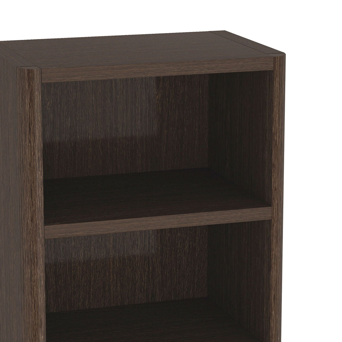 Open Bookcase with Adjustable Shelves, dark brown wood finish by HouseOfZazla on Tampa Home & Garden Store