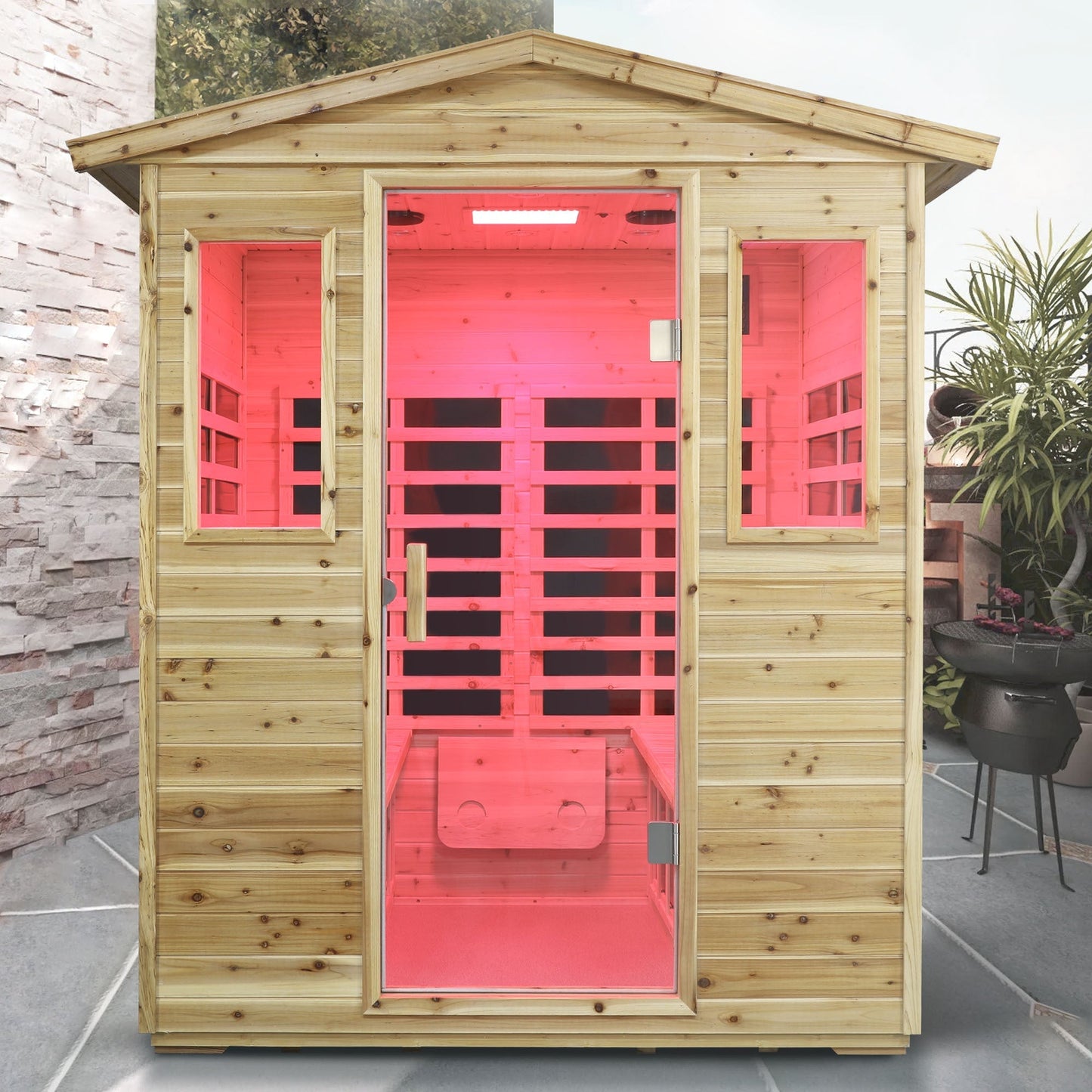 Four Person Far Infrared Old Fir Sauna Room