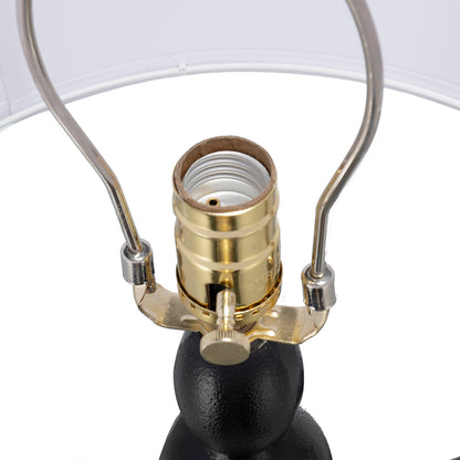 D15x29.5in table lamp socket assembly with brass gold finish, black base, and metal harp on Tampa Home & Garden Store