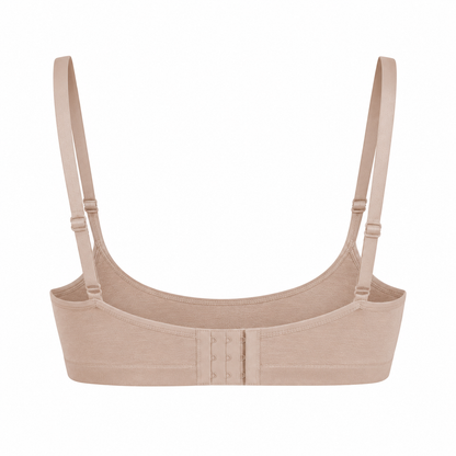 Nude organic cotton nursing bralette with adjustable straps and back closure Net Positive on Tampa Home & Garden Store
