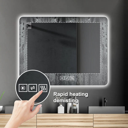 28 Inch LED Bathroom Mirror With Backlit Anti Fog