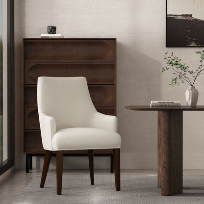 Modern Rubberwood Dining Armchair for Living