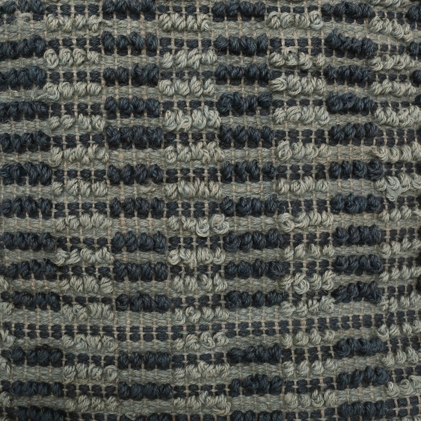 Walle fabric square pouf ottoman teal blue with textured woven surface by Unique Piece Furniture on Tampa Home & Garden Store