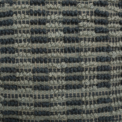 Walle fabric square pouf ottoman teal blue with textured woven surface by Unique Piece Furniture on Tampa Home & Garden Store