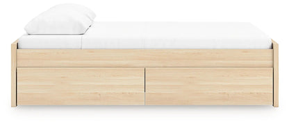 Onita platform bed with built-in storage drawers in natural oak on Tampa Home & Garden Store