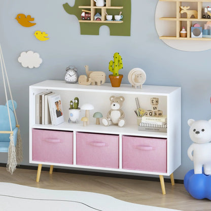 Bookcase with Collapsible Drawers Book Display