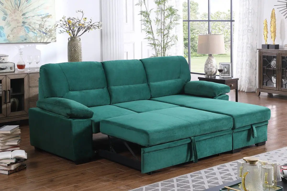 Kipling Reversible Sleeper Sectional Sofa Chaise