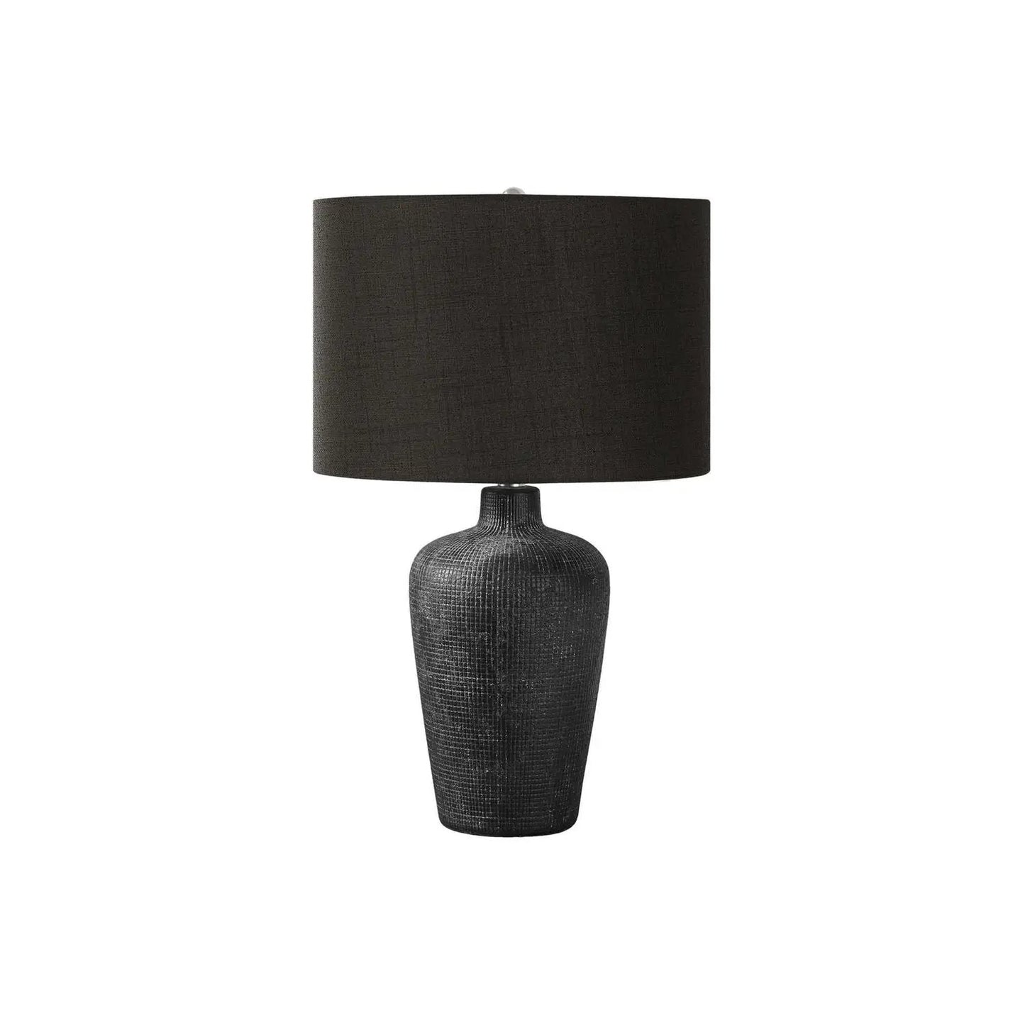 Table Lamp black contemporary shade with textured black base by Unique Piece Furniture on Tampa Home & Garden Store